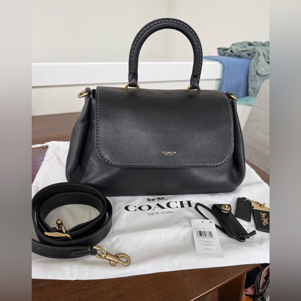 Coach Black Slouchy Rogue Top Handle Bag - Good Condition